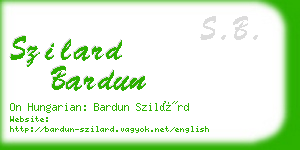 szilard bardun business card